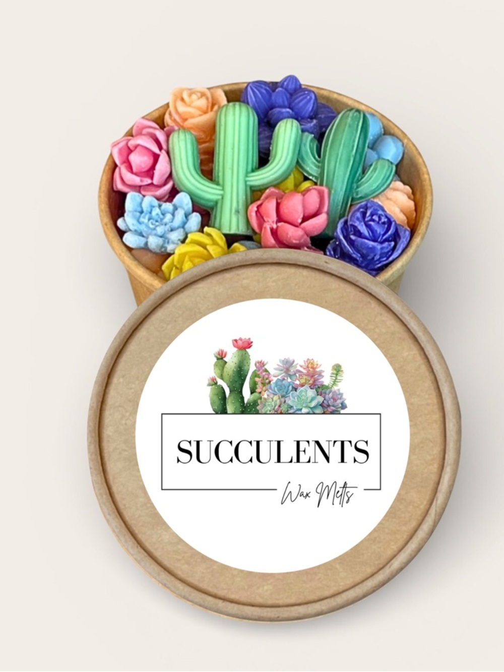 Succulent + Cactus Soy Wax Melts 2.5oz Jar strong scented home fragrance